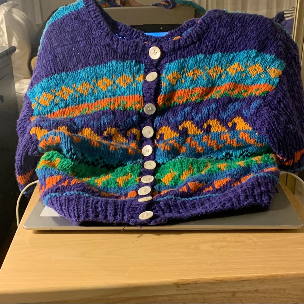 Liz Claiborne Vibrant Multicolor Cardigan